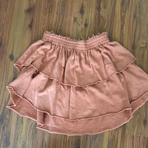 Aerie rust color layered skirt sweatshirt material size M